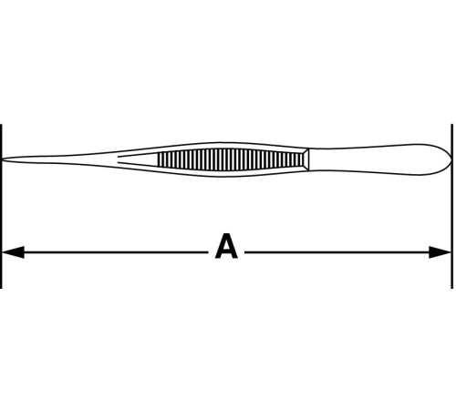 Пинцет Bochem остроконечный из нержавеющей стали, длина 160 мм
