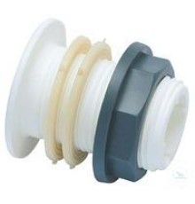 8533-0100 Соединение контейнера Burkle, PP, 1 ", NW 24 мм, белый